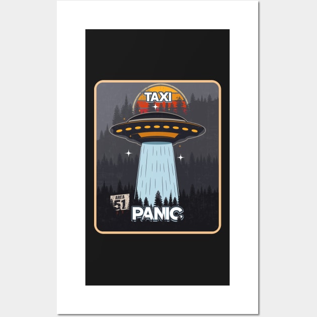 UFO TAXI PANIC Wall Art by HomeCoquette